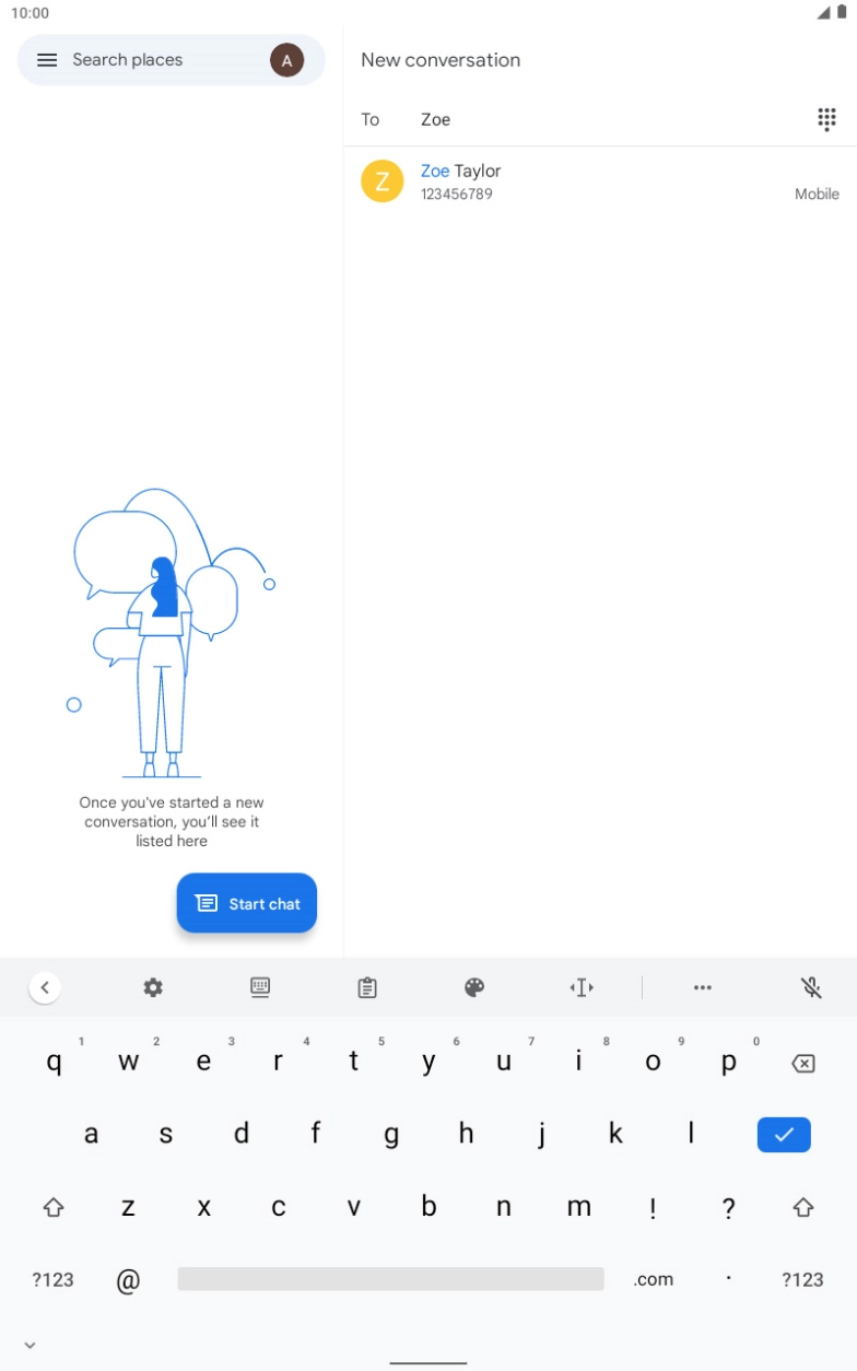 Press the required contact.