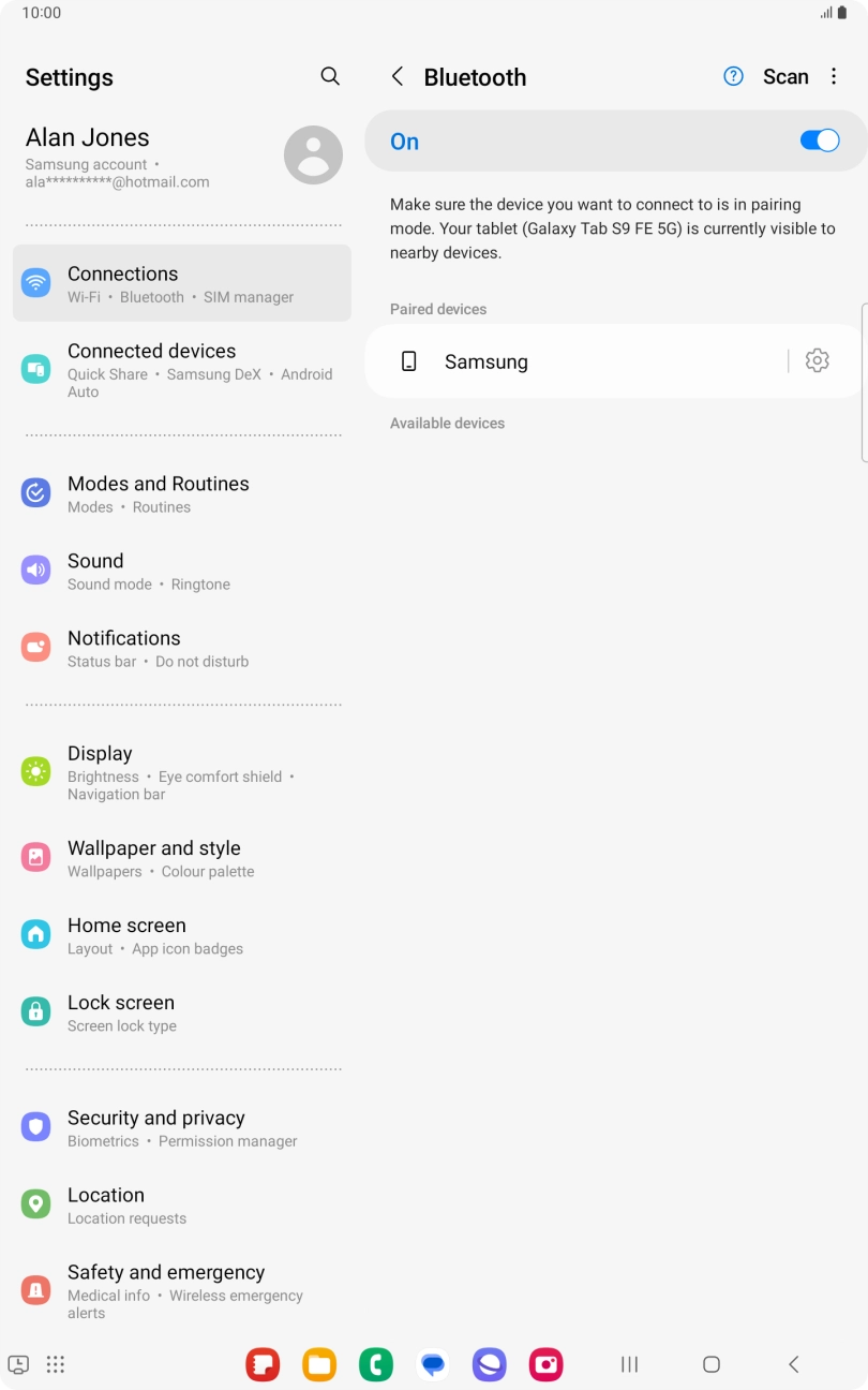 Press the Home key to return to the home screen.