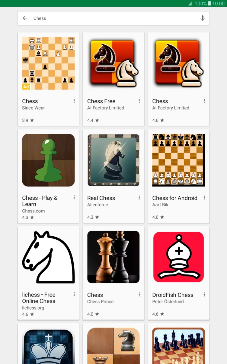 Press the required app.