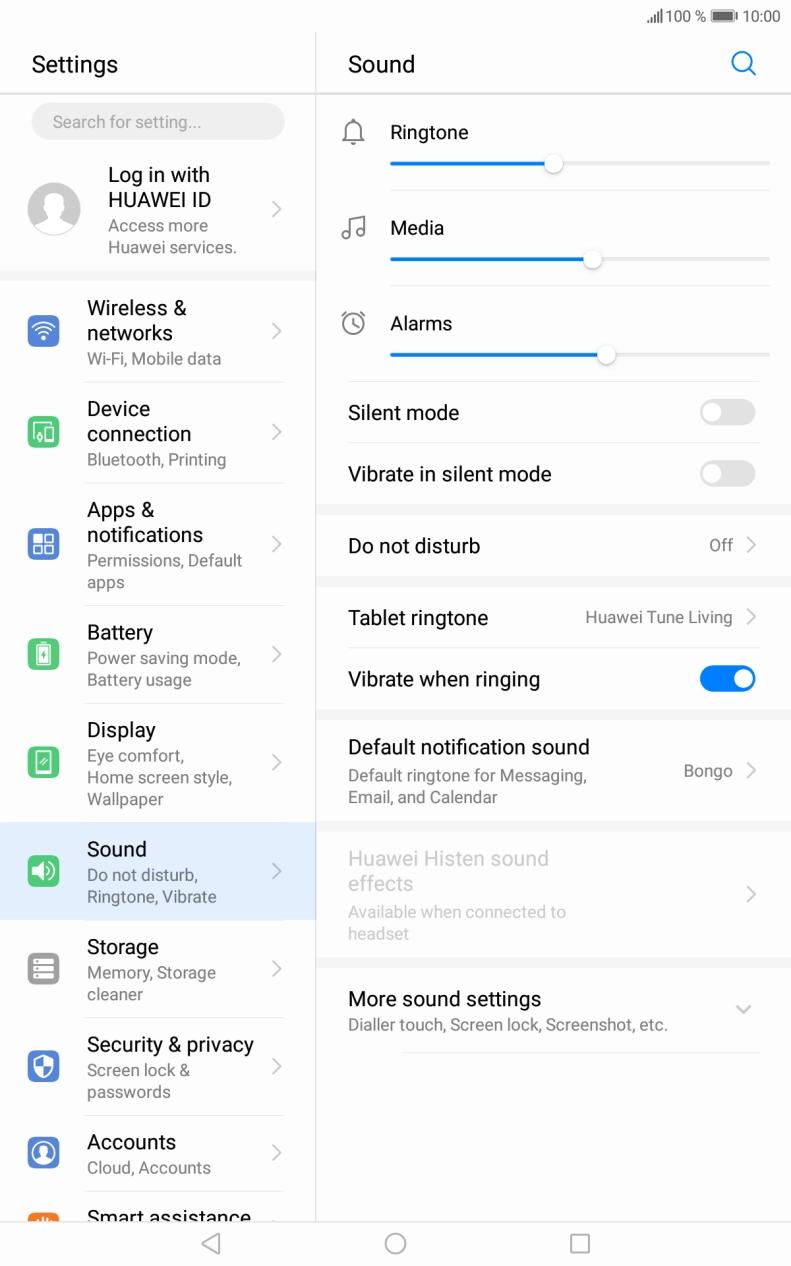Press Tablet ringtone.