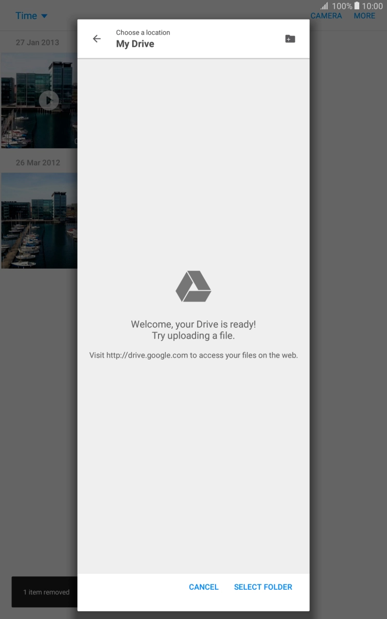 Press the new folder icon.