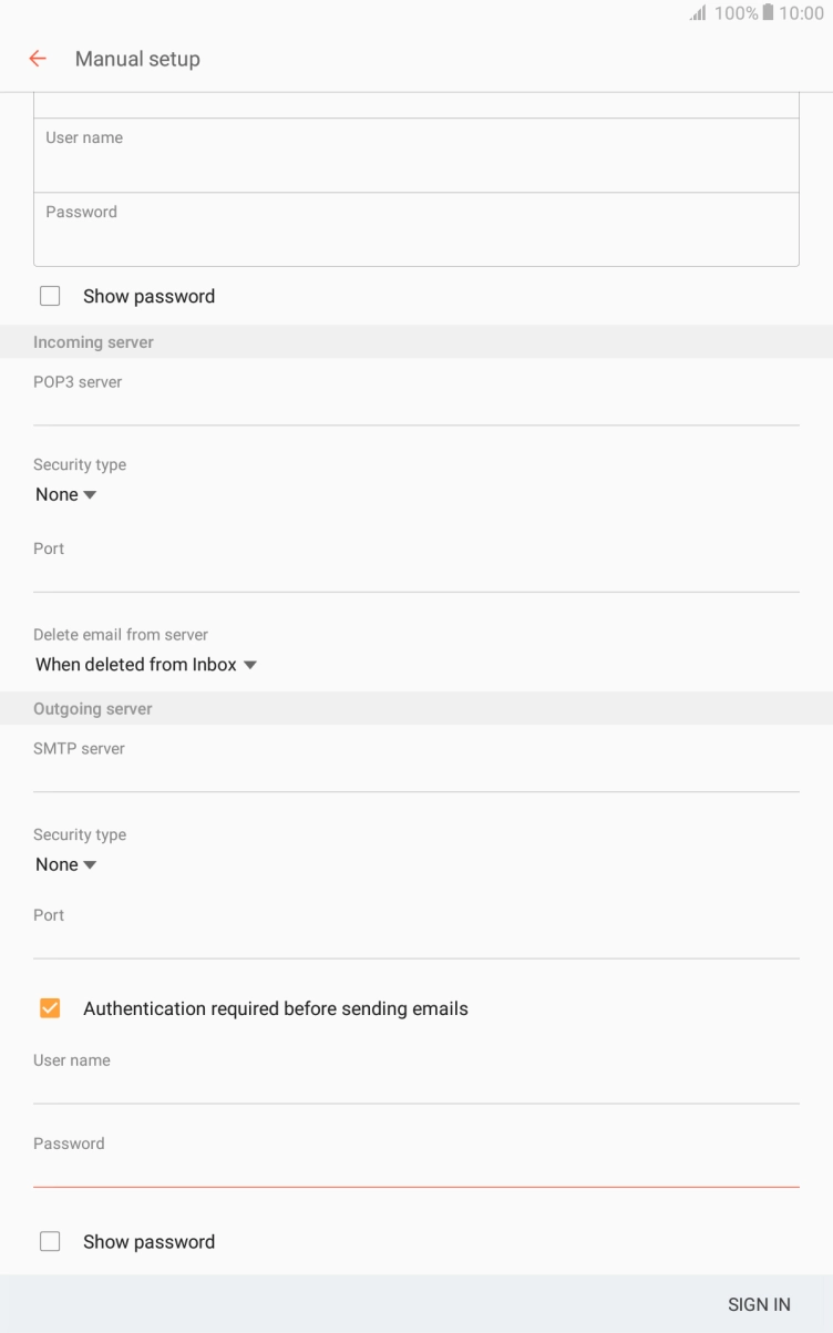 Press SIGN IN. Press SIGN IN.