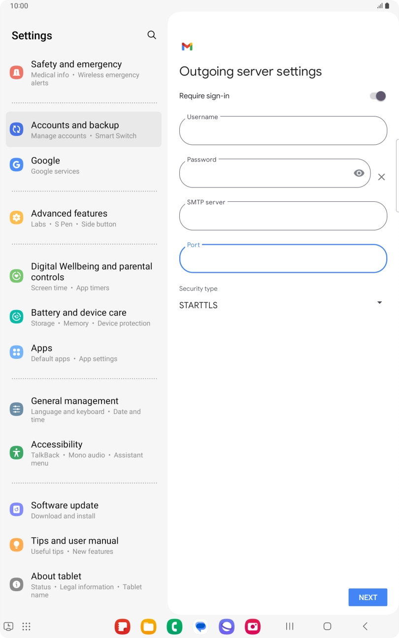 Press the drop down list below 'Security type'.