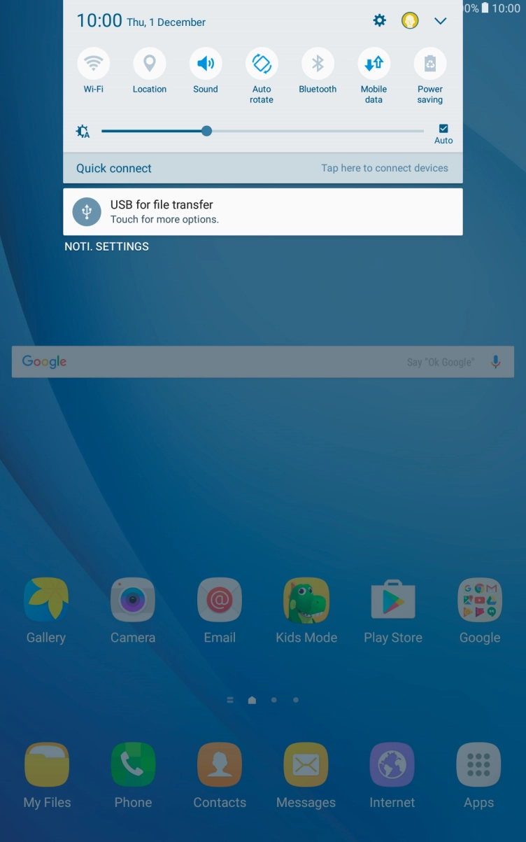 Press the settings icon.
