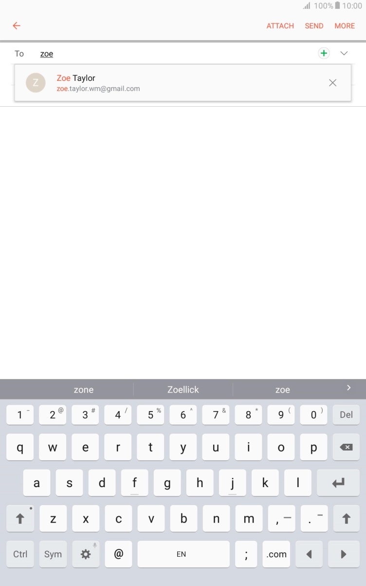 Press the required contact.