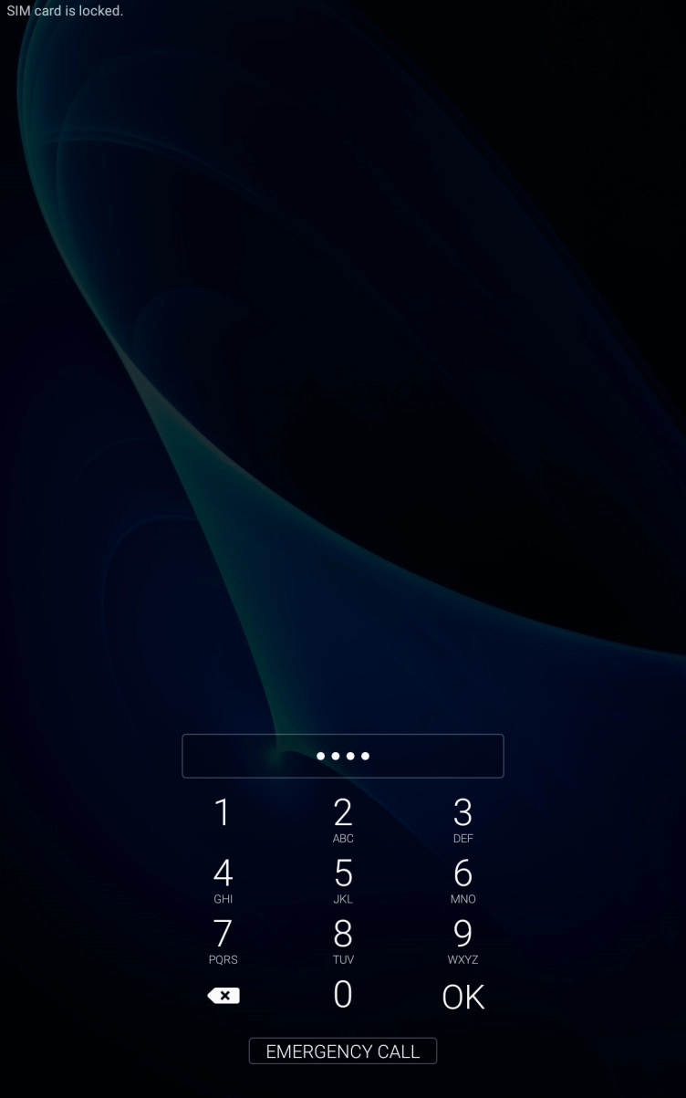 Key in your SIM PIN and press OK. The default SIM PIN is 0000.