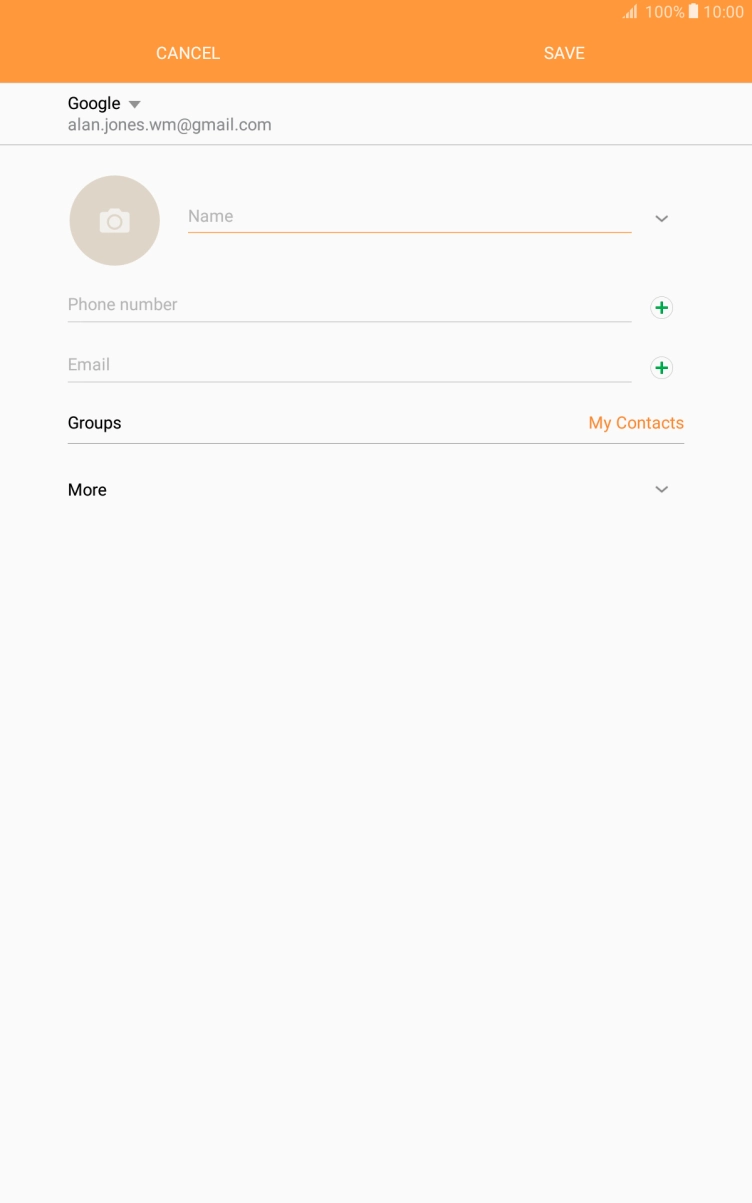 Press the address book drop down list.