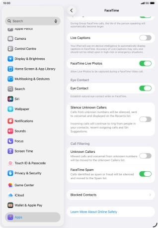 Press the indicator next to 