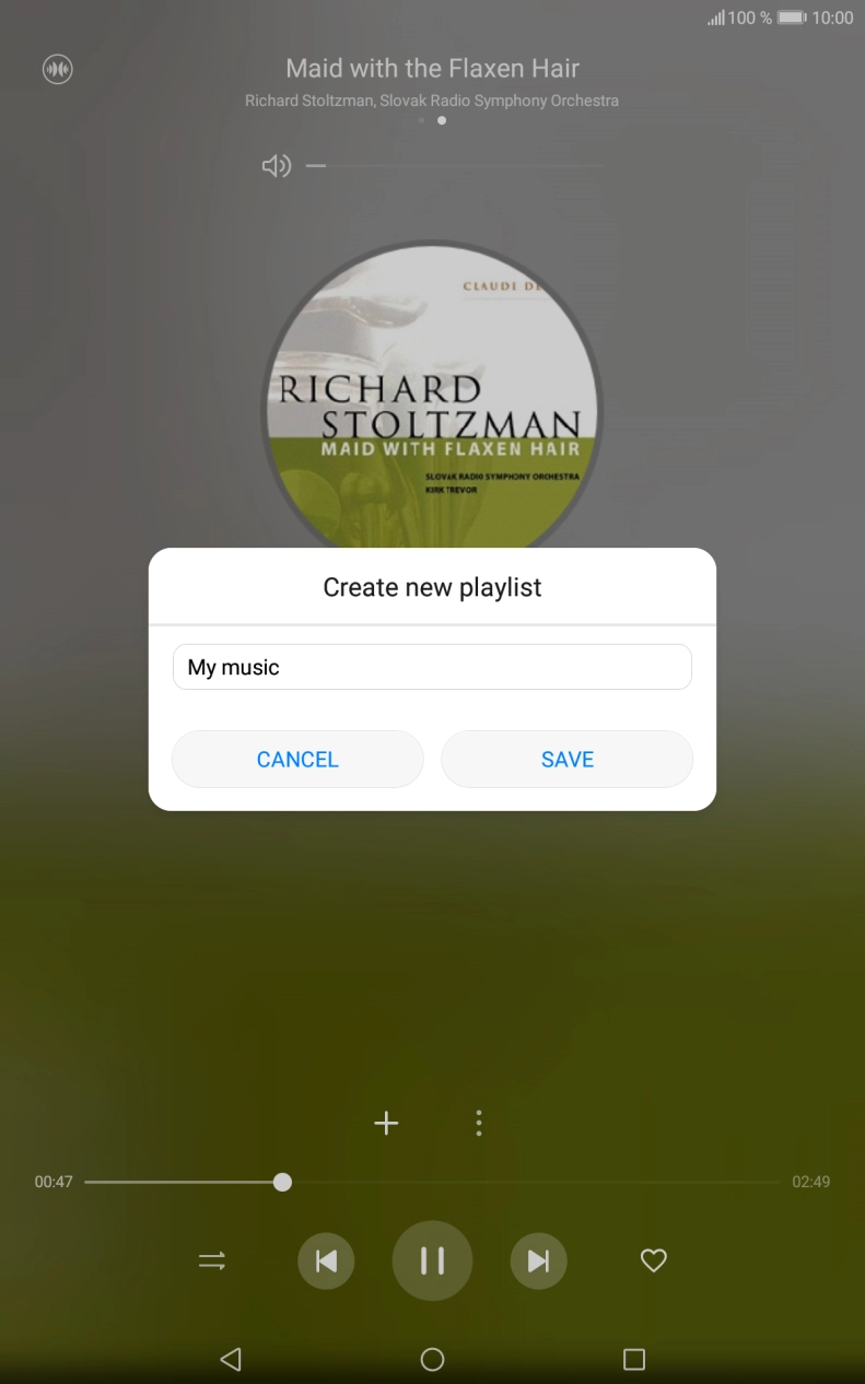 Key in a name for the playlist and press SAVE.