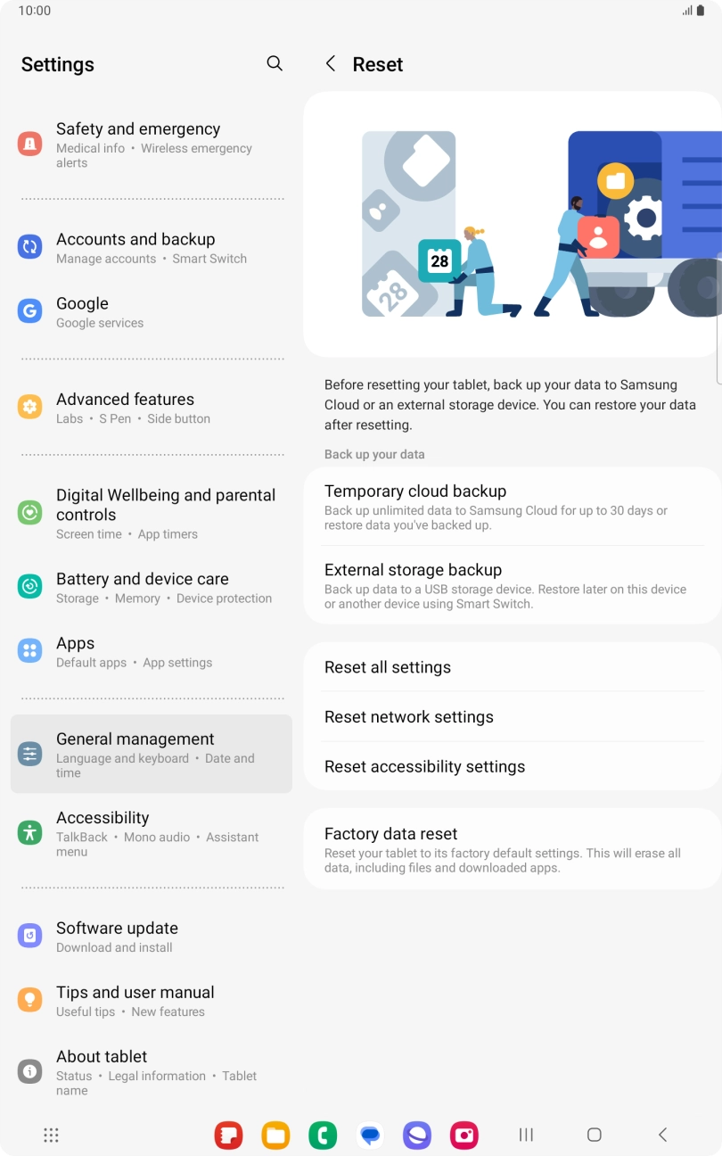 Press Reset network settings.