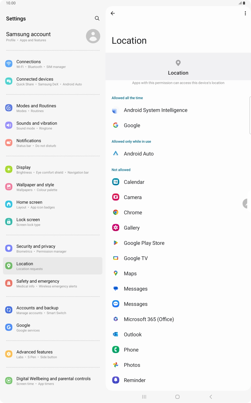 Press the required app. Press the required app.
