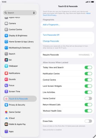 Press the indicator next to 