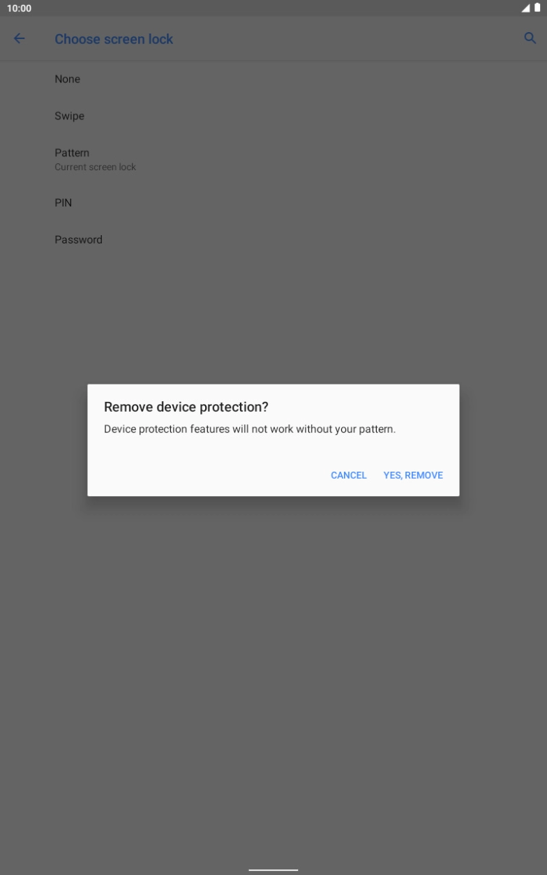 Press YES, REMOVE. Press YES, REMOVE.