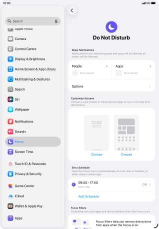 Press People and follow the instructions on the screen to select which contacts you would like to receive calls and notifications from when Do Not Disturb is turned on.
