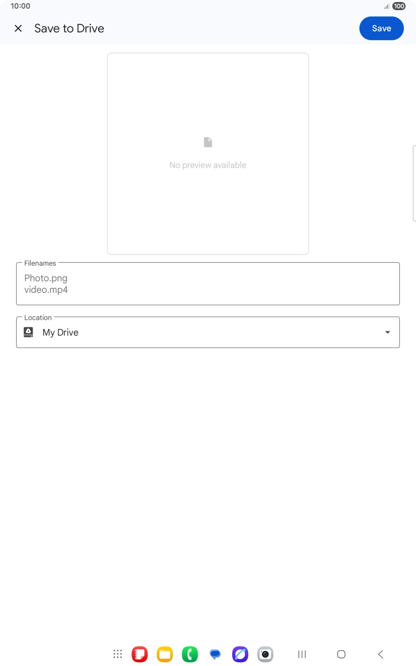 Press the field below 'Location' and go to the required folder.