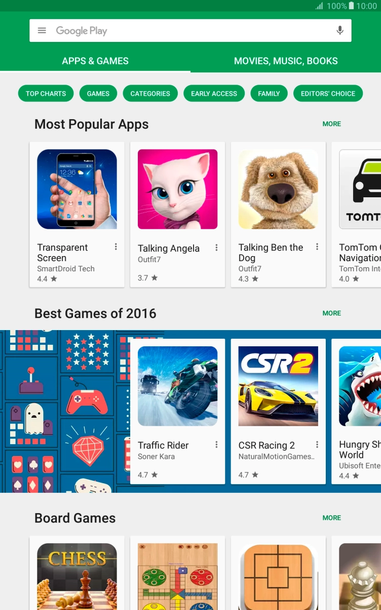 Slide your finger right starting from the left side of the screen.