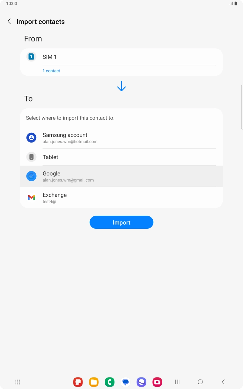 Press Import. Press Import.