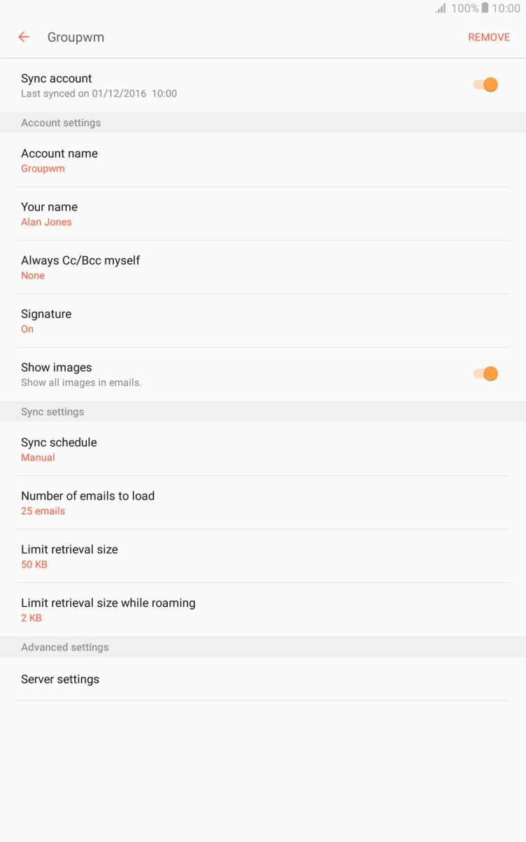 Press Sync schedule. Press Sync schedule.