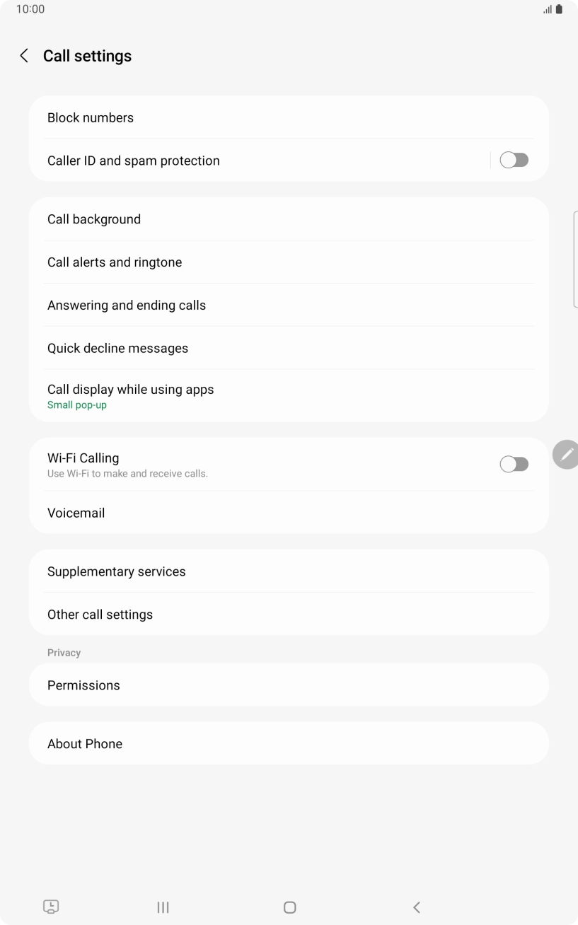 Press Supplementary services.