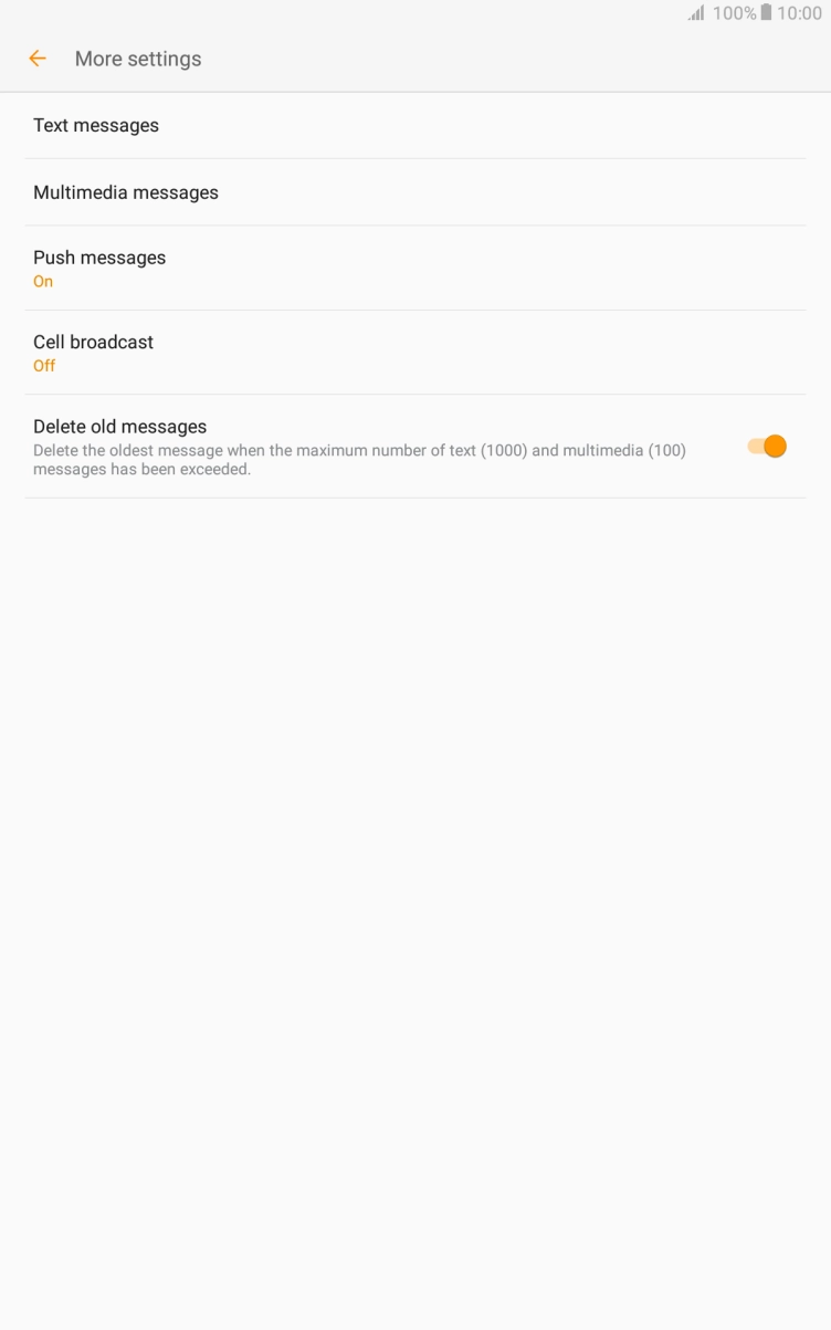 Press Text messages.