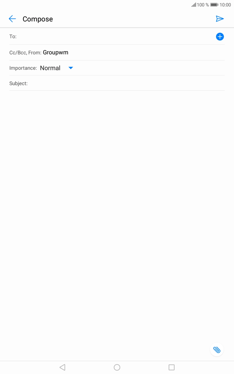 Press the field next to 'To:' and key in the first letters of the recipient's name.