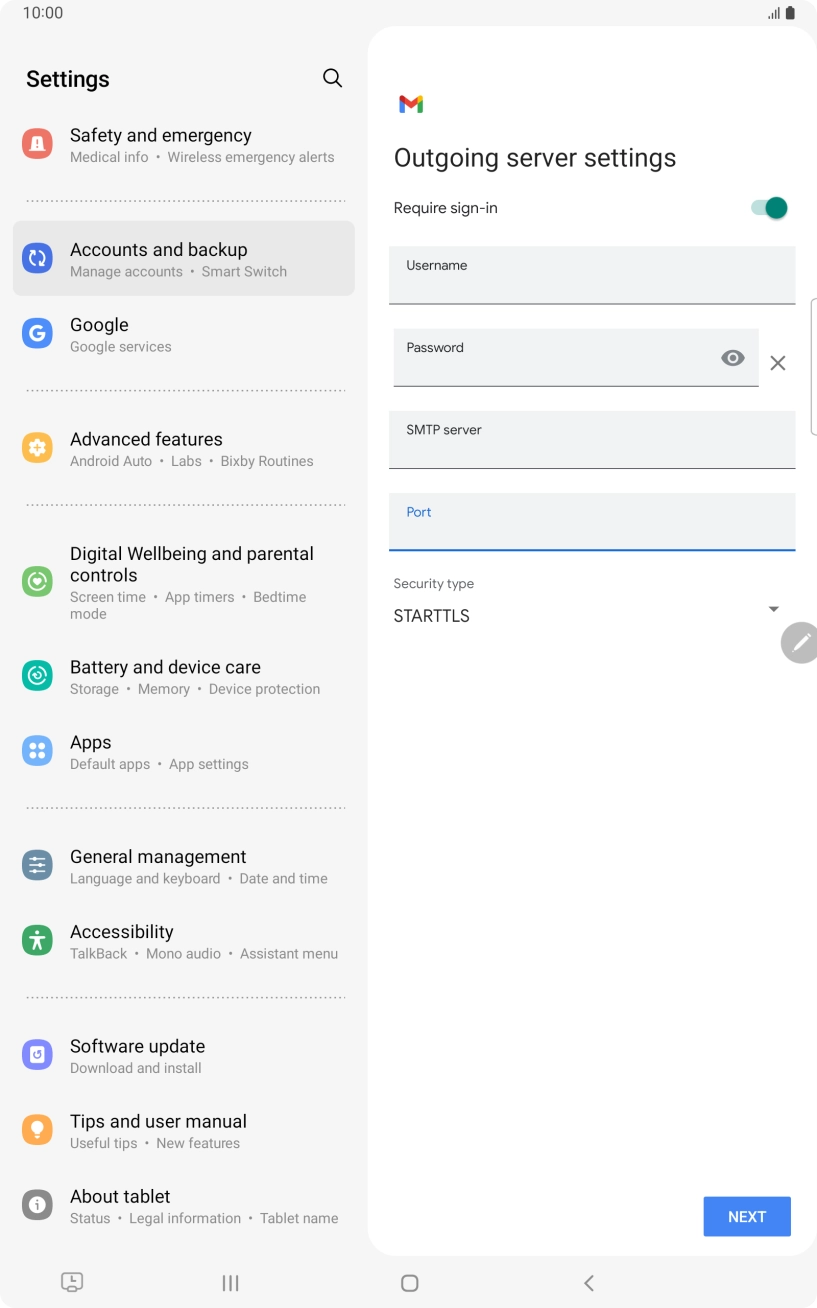 Press the drop down list below 'Security type'.