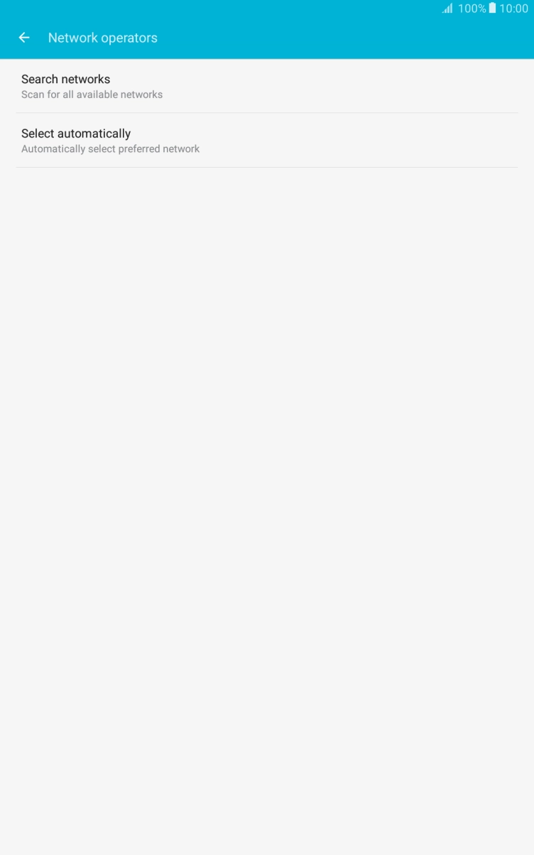 Press Search networks and your tablet will search for networks.