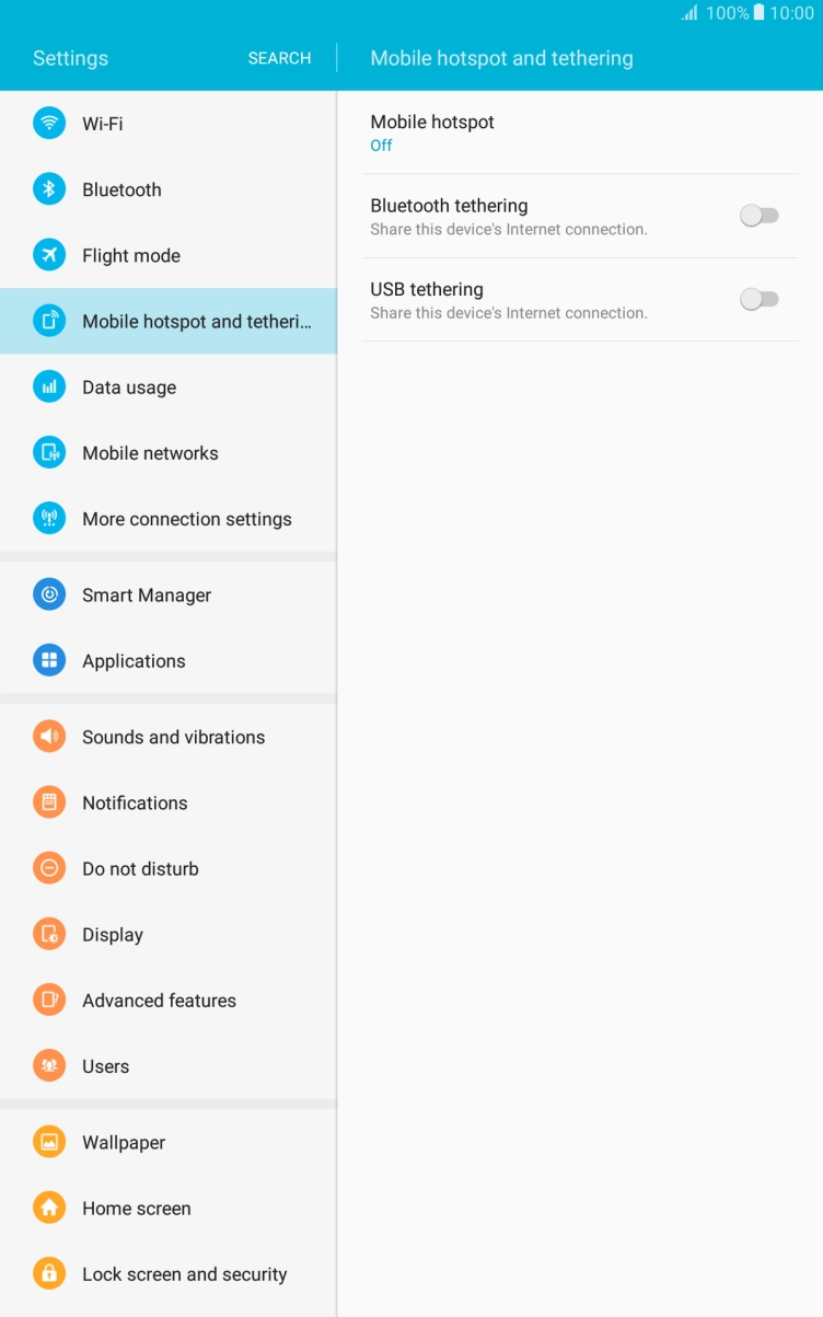 Press Mobile hotspot.