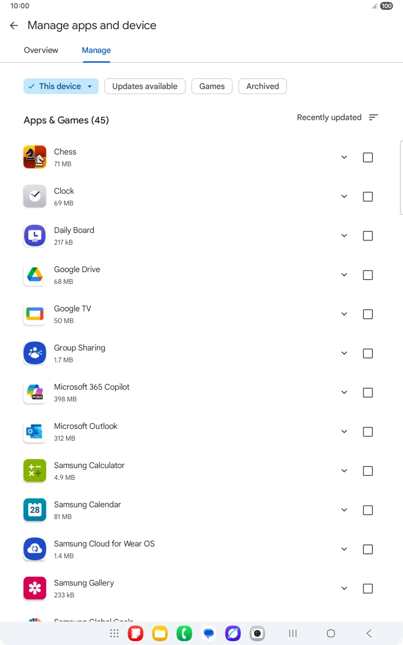 Press the required app.