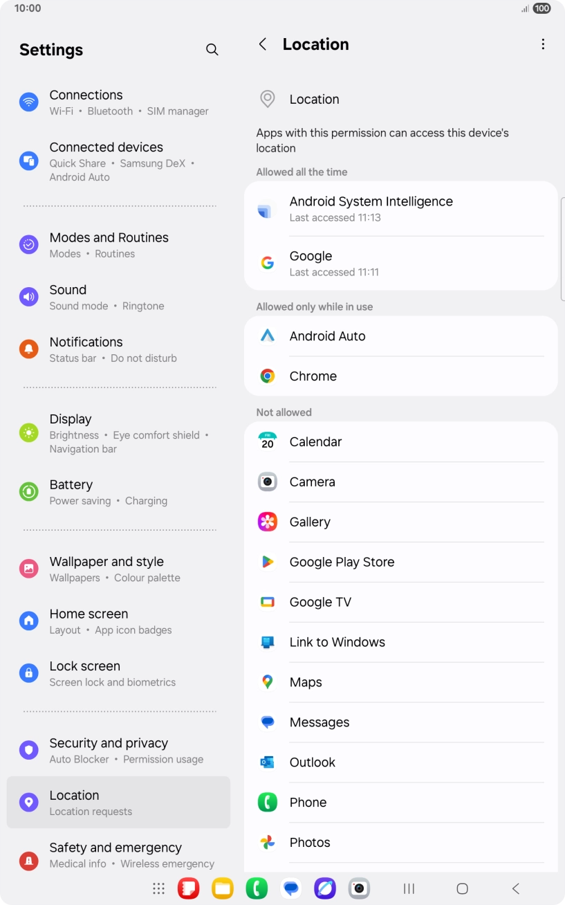 Press the required app. Press the required app.