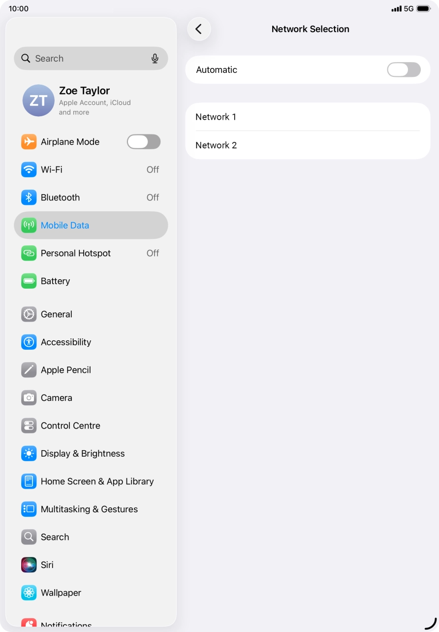 If you turn off the function, press the required network. If you turn off the function, press the required network.
