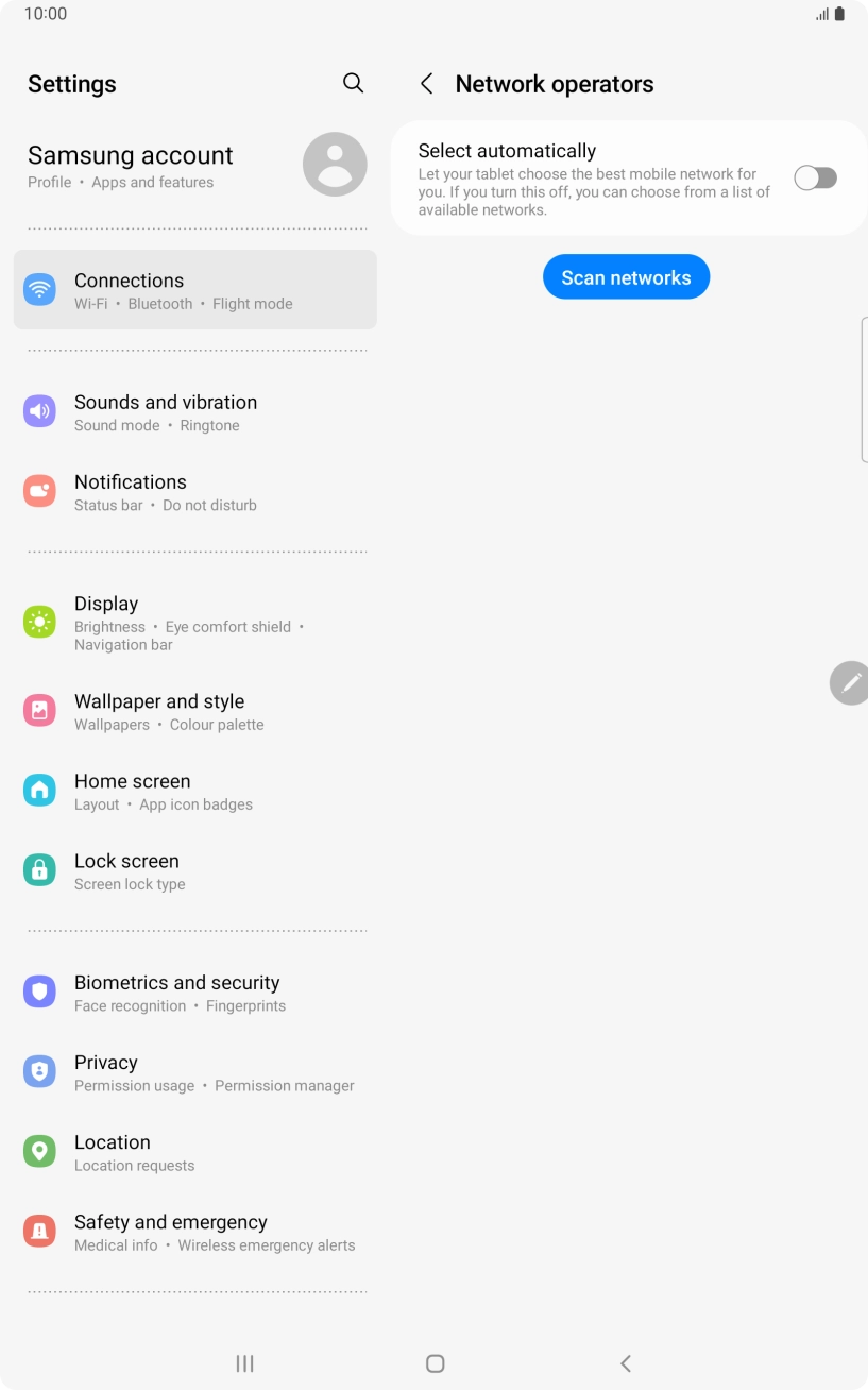 Press the indicator next to 'Select automatically' to turn on the function.