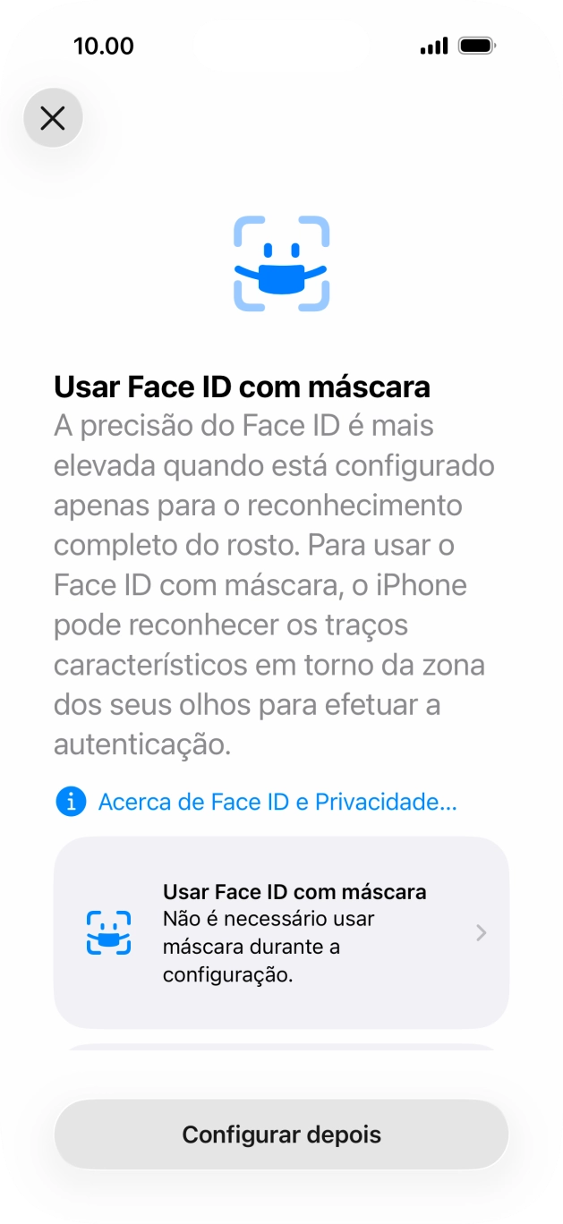 Prima Configurar depois.