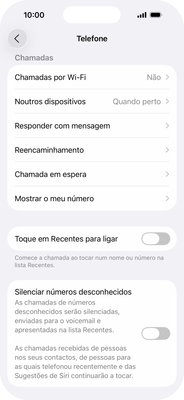 Prima Mostrar o meu número.
