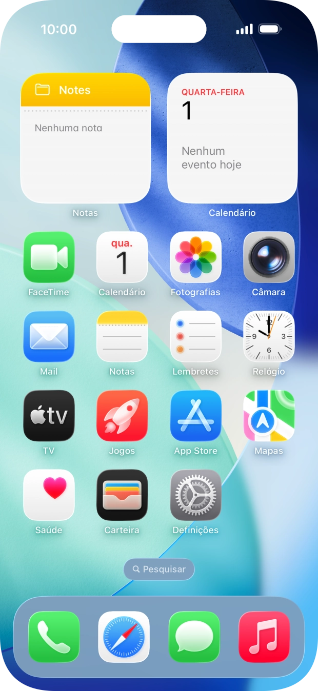 Prima o ícone de telefone.