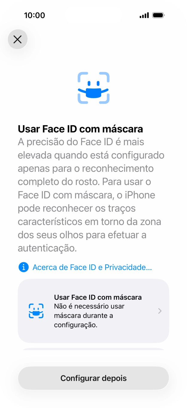 Prima Configurar depois.
