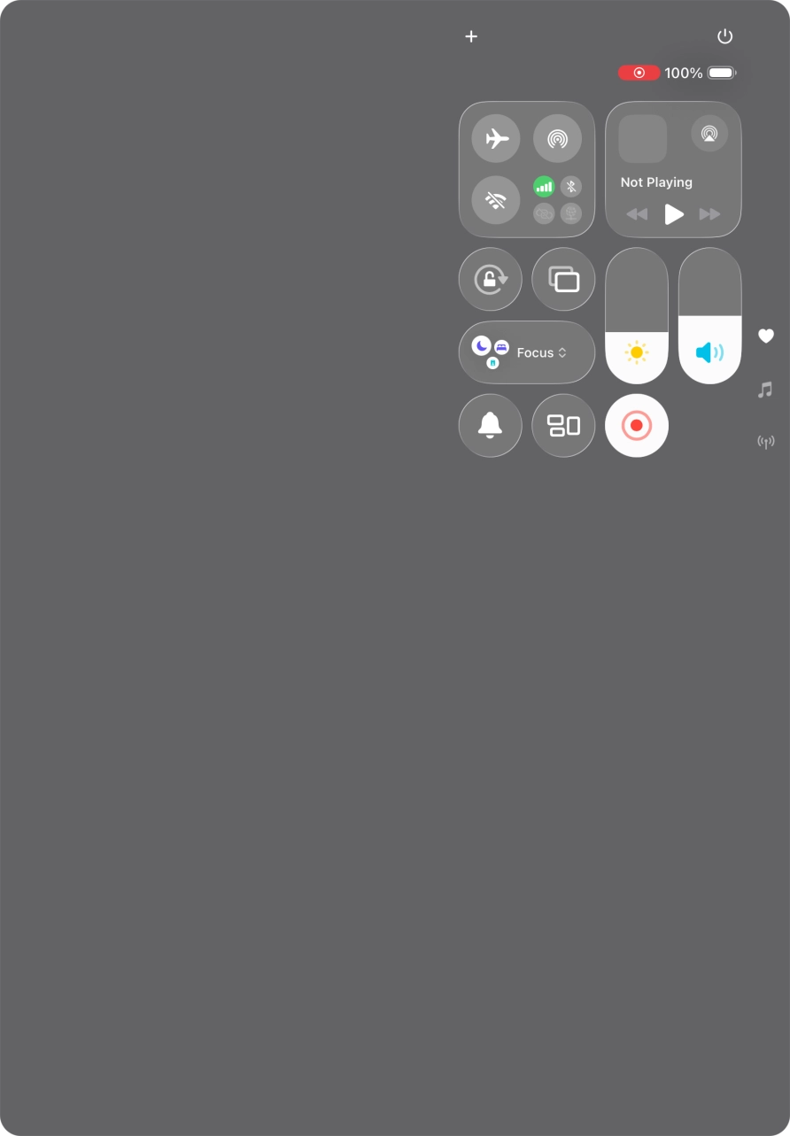 Press the screen recording icon to stop the recording.