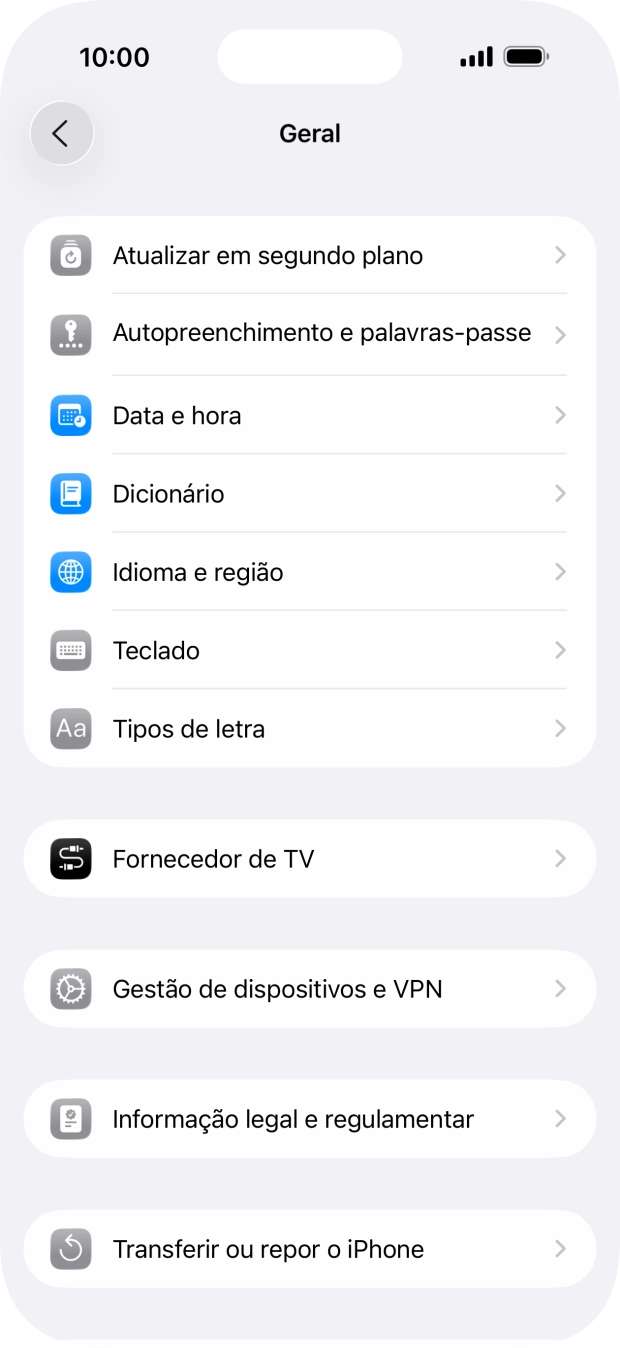 Prima Atualizar em segundo plano.