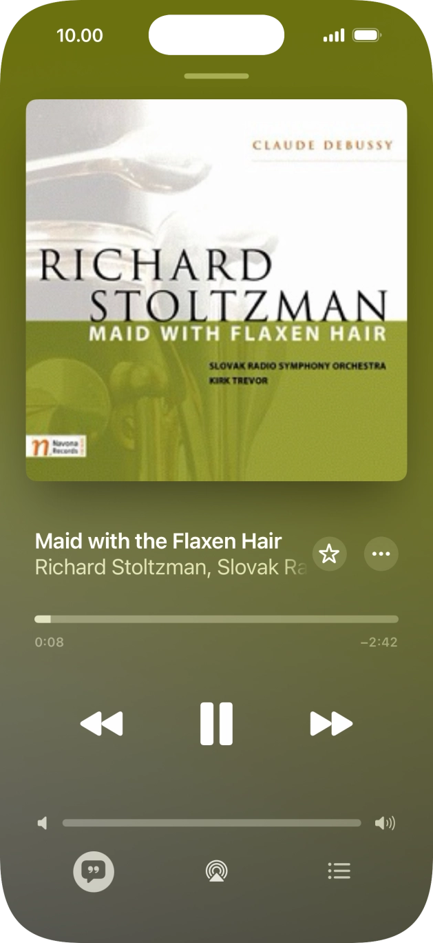 Prima a seta para a direita para ir para o ficheiro de música seguinte.