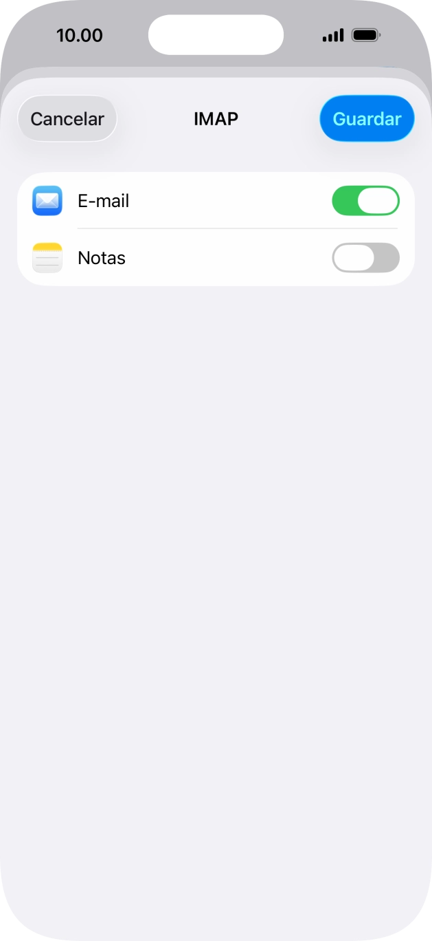 Prima Guardar. A sua conta de e-mail está agora configurada. Se pretender escolher definições adicionais para o servidor de receção e envio, siga os passos seguintes.