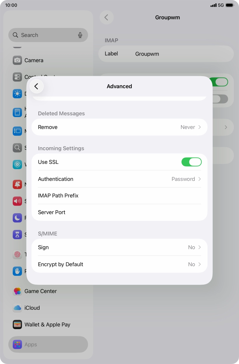 Press Authentication.