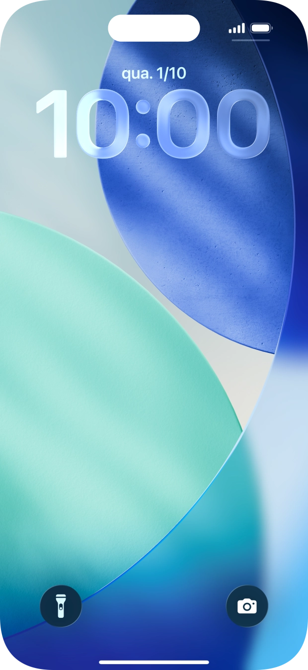 Prima durante um momento em qualquer ponto do ecrã de bloqueio.