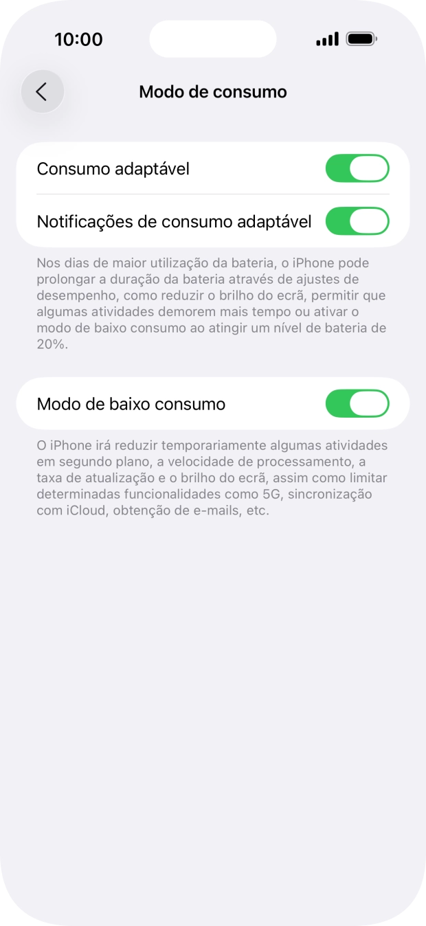 Para voltar ao ecrã inicial, deslize o dedo de baixo para cima a partir da base do ecrã.