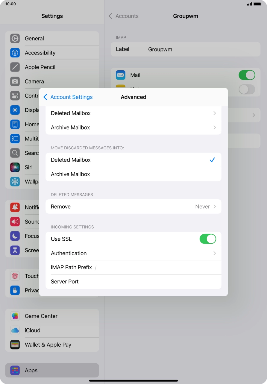 Press Authentication.