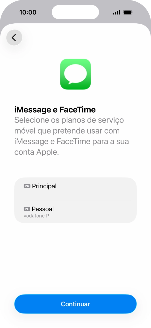 Prima o plano pretendido.