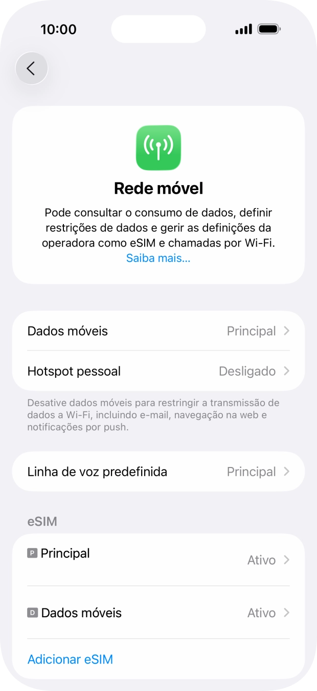 Prima Dados móveis.