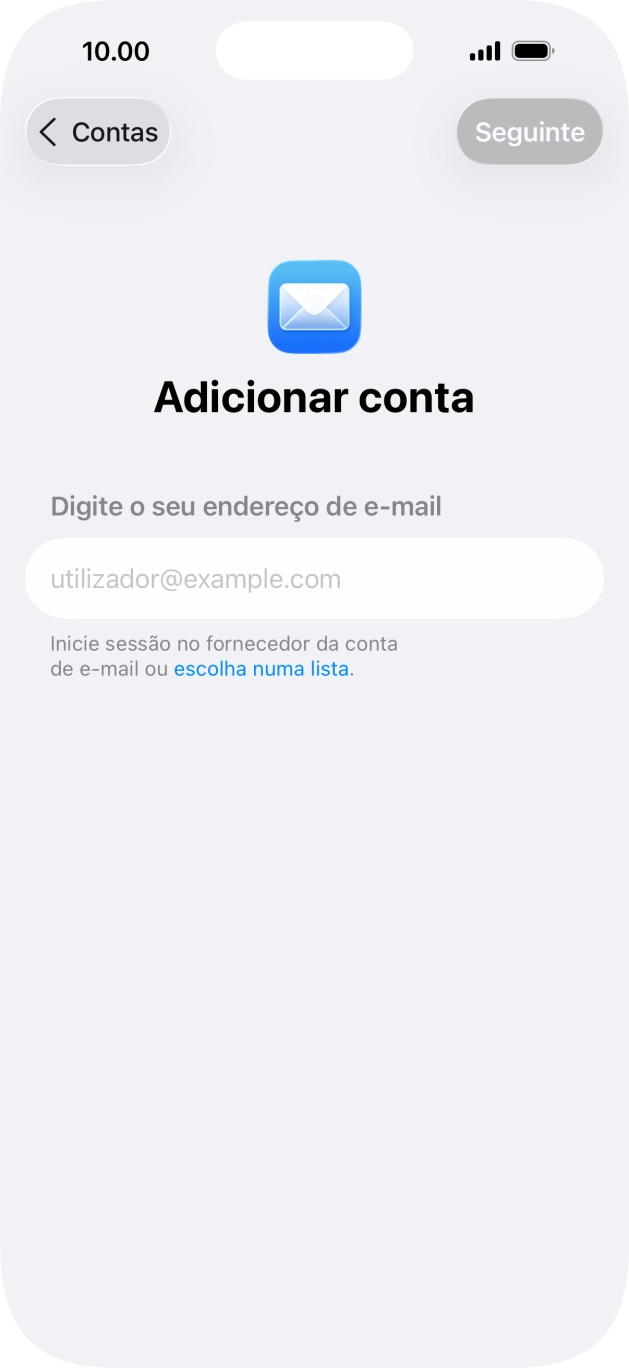 Prima a seta para a esquerda.