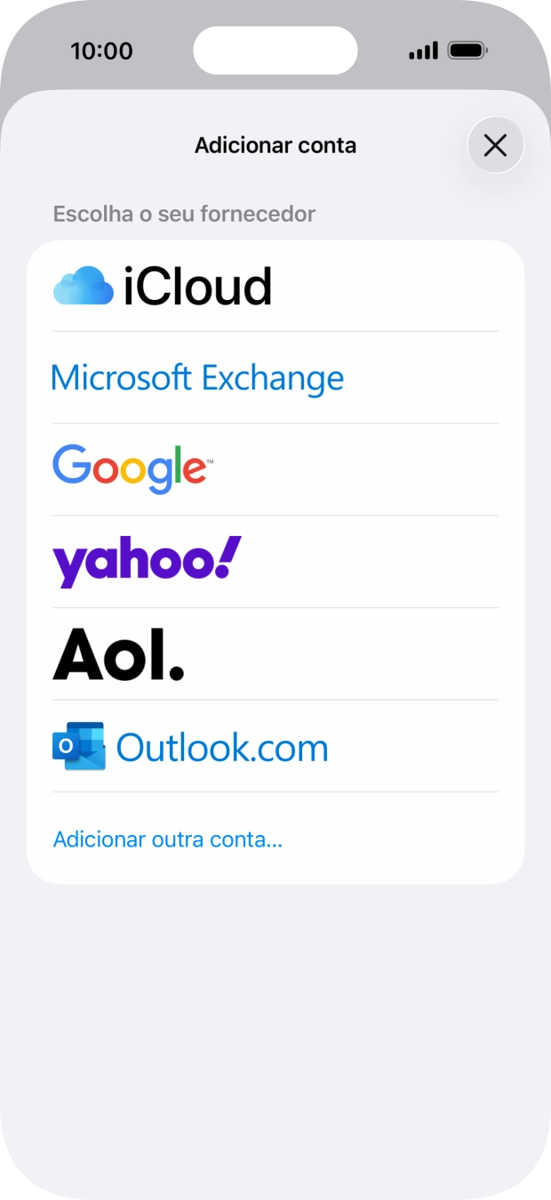 Prima Adicionar outra conta....
