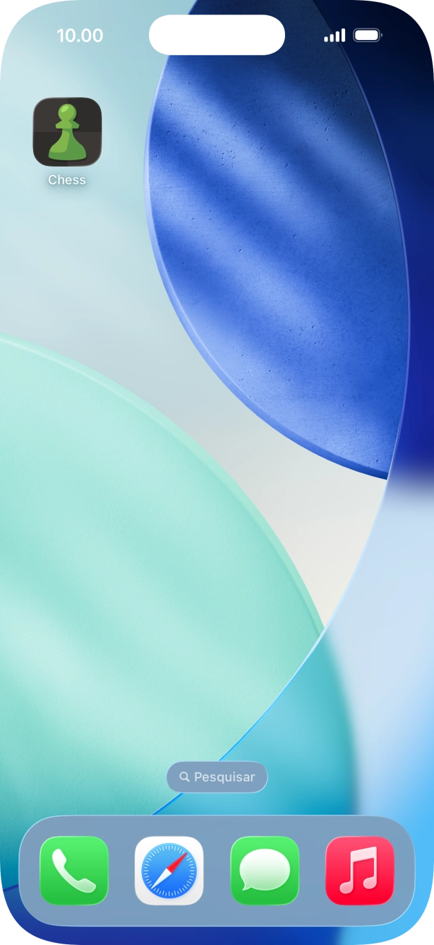 Mantenha premida por um momento a app pretendida.