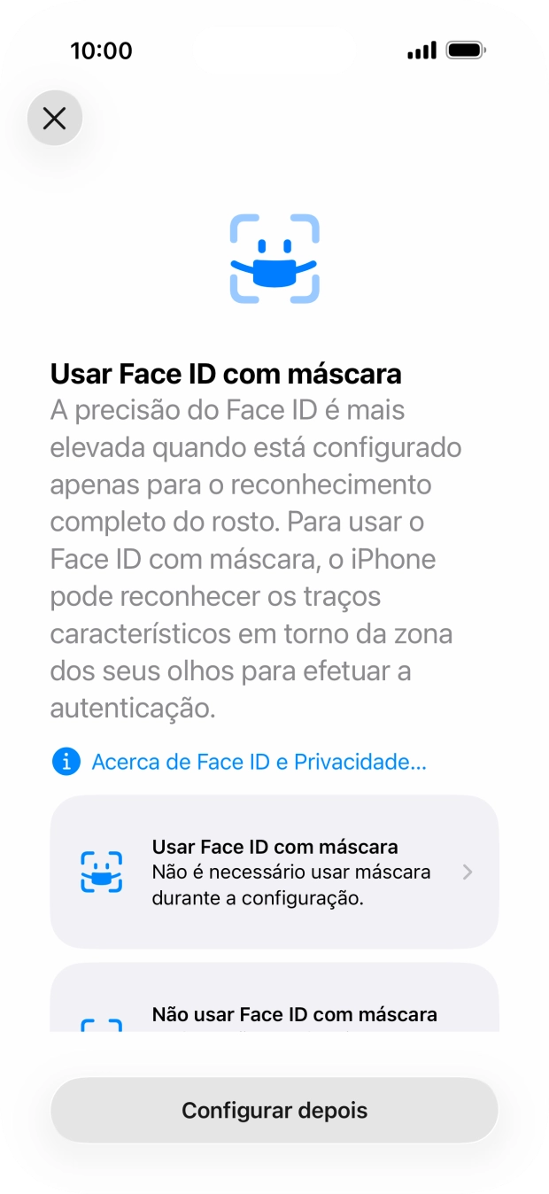 Prima Configurar depois.